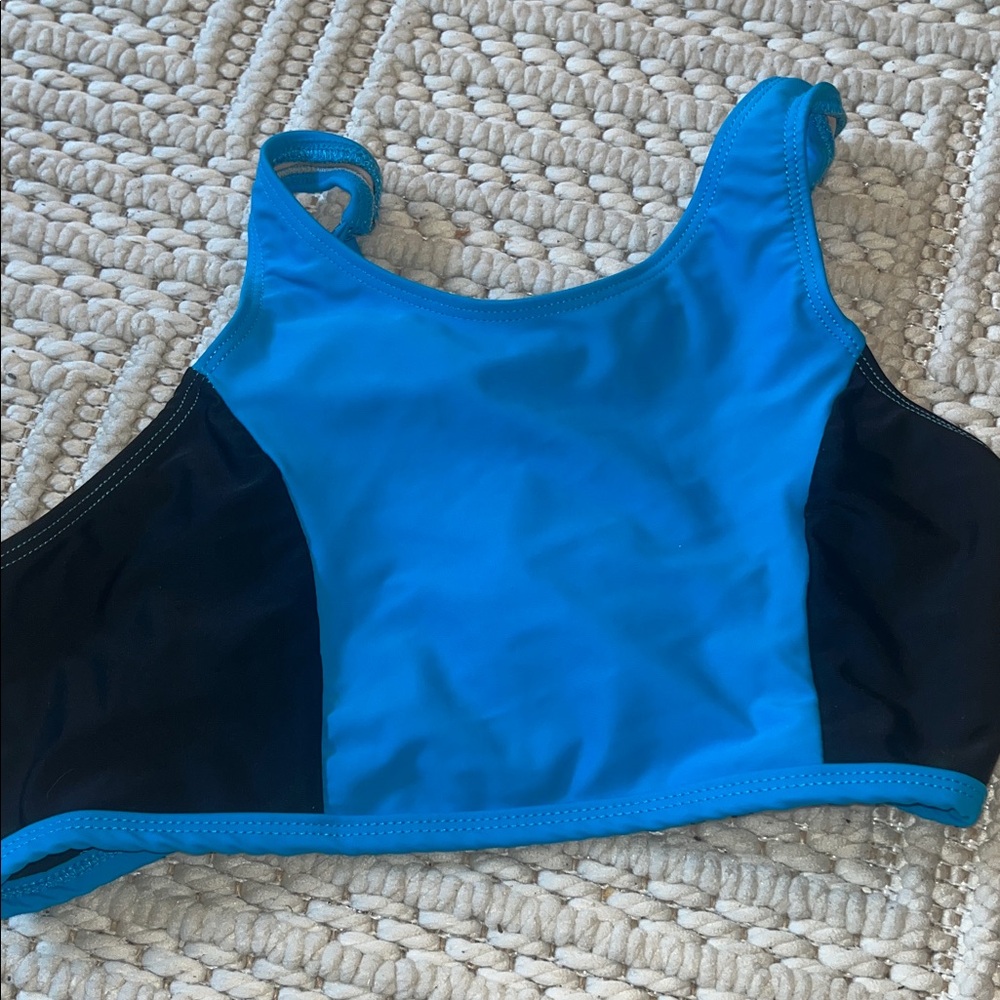 Blue and Black Dance Top